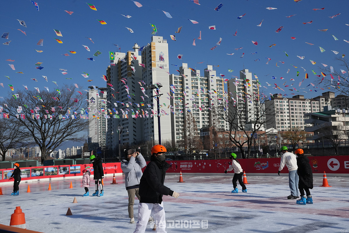 대구시 신천 야외 스케이트장 휴장일 없이 무료로 운영