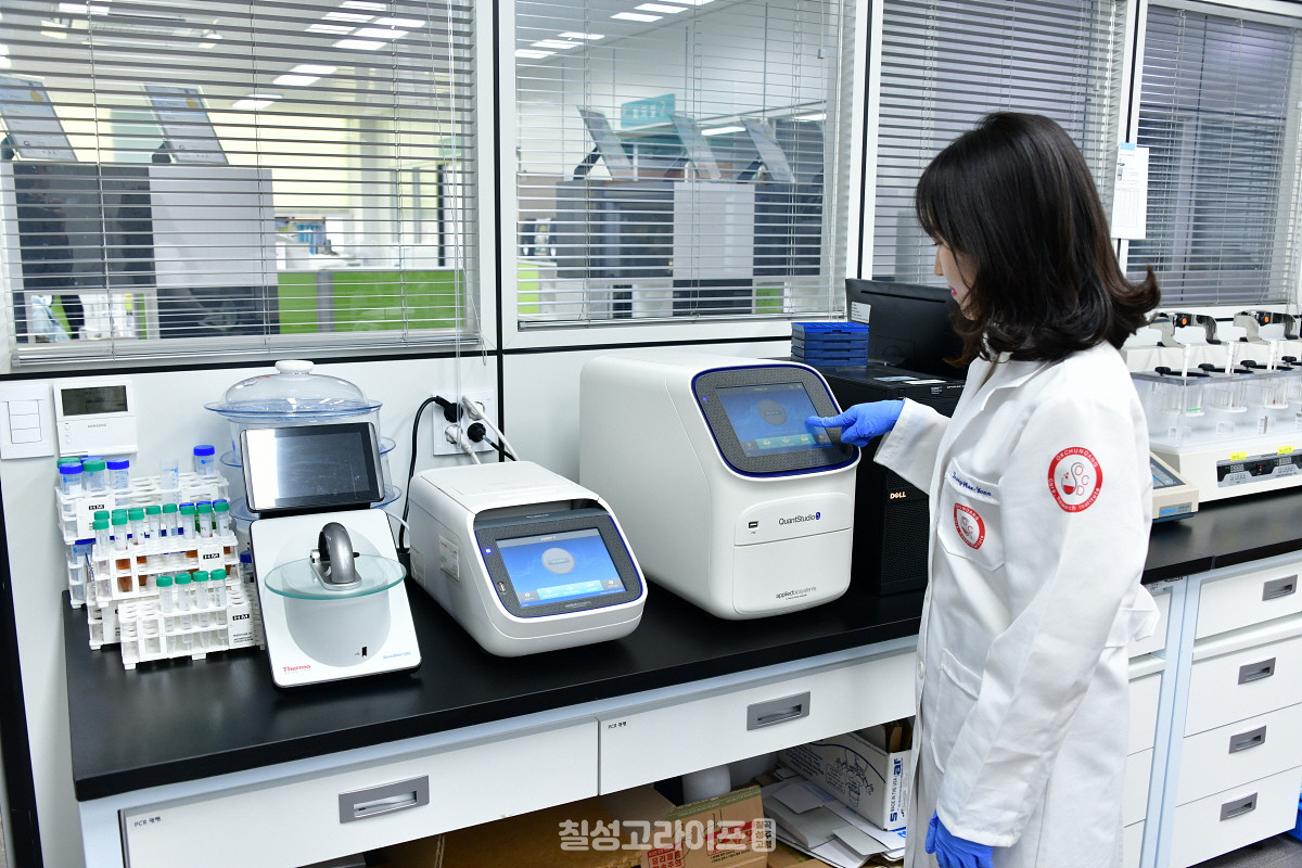 옥천당 연구원 연구개발 모습